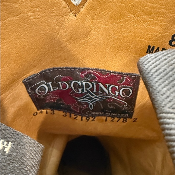 NWOT Old Gringo Women’s 8.5 B Brown Leather Cowboy Boots with Purple Embroidery - Picture 2 of 10